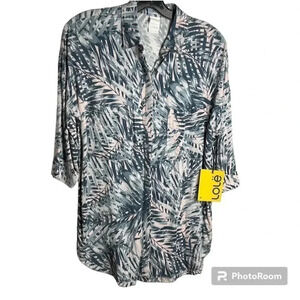 Tunic,beach cover,Jungle palm print ,oversized ,PTP 21”,resort wear, NWT Lole